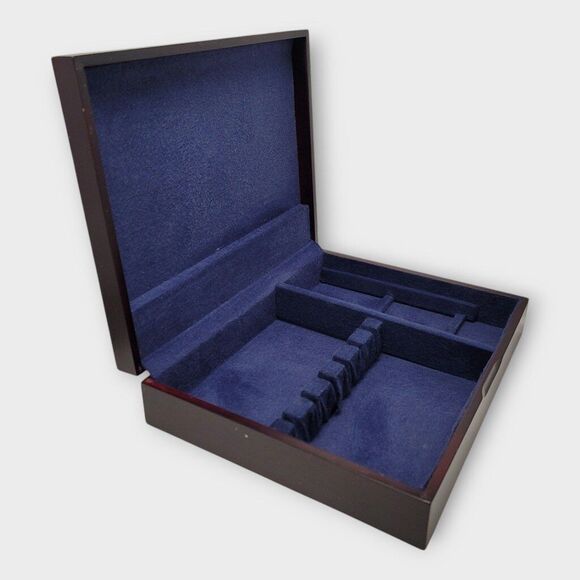 International Silver Company wooden Flatware Cutlery Storage Chest Box Brown - Picture 6 of 11